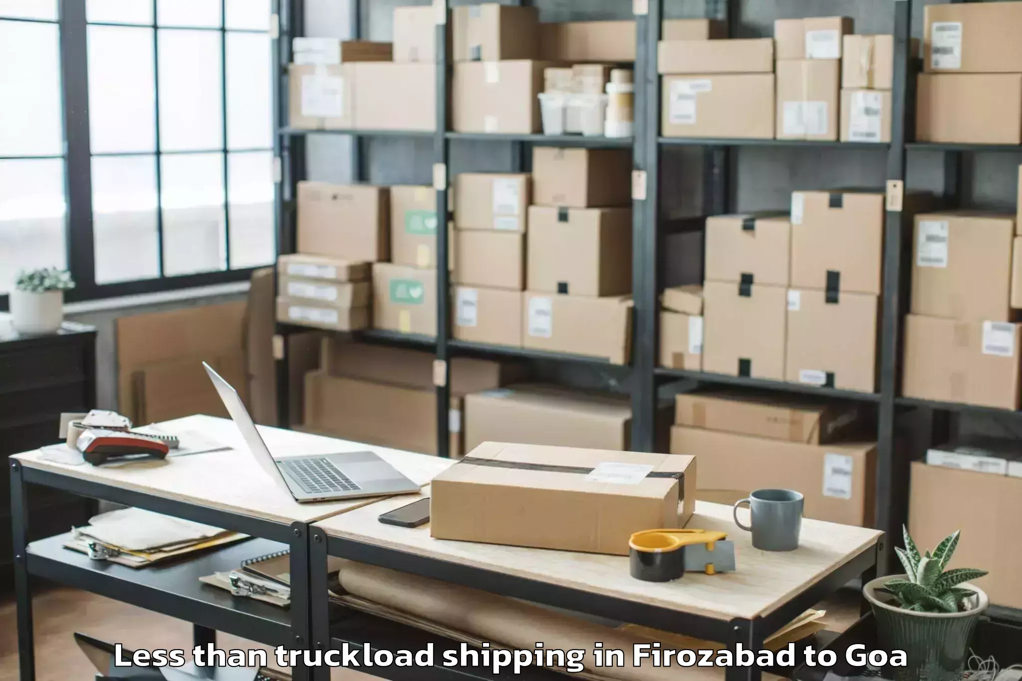 Reliable Firozabad to Candolim Less Than Truckload Shipping